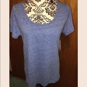 LuLaRoe Small Solid Heathered Blue Classic Tee